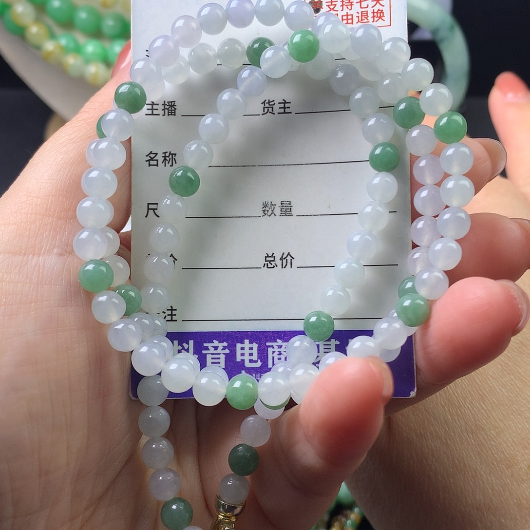 翡翠未镶嵌手链卡5.8