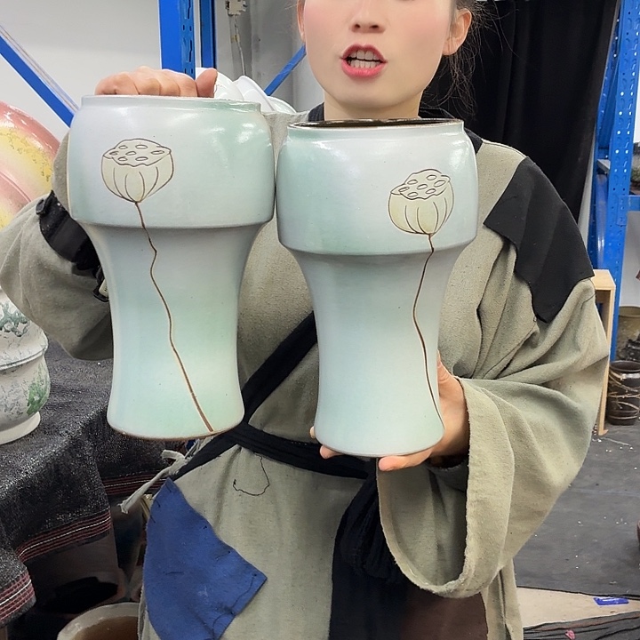 14×27 -粗陶花盆有孔-买买买