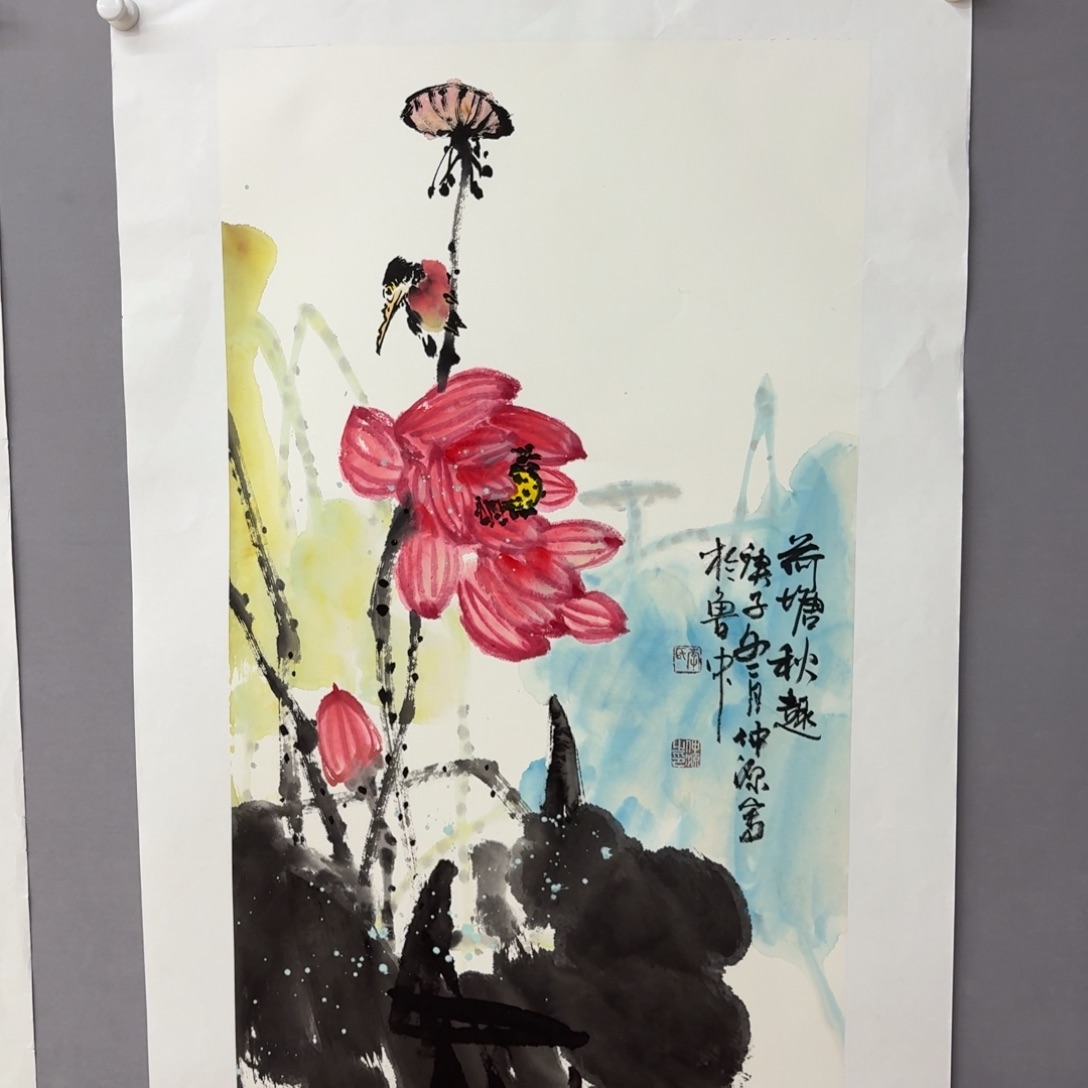 国画艺术家真人手绘