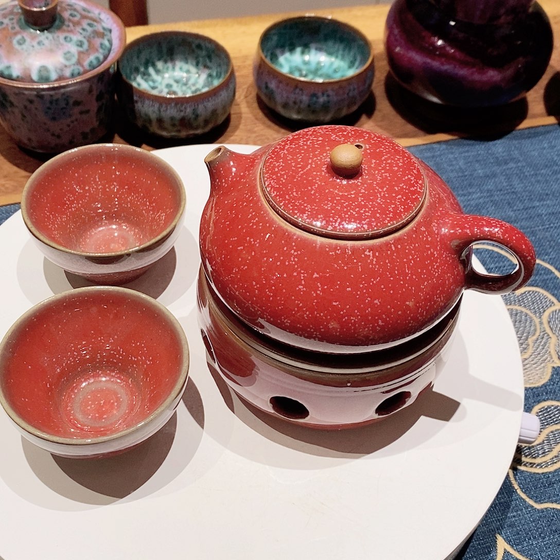 钧窑山楂红茶器茶炉茶杯