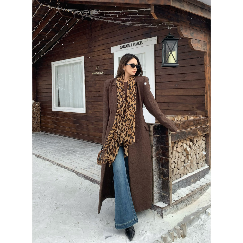 复古蓝微喇辣妹牛仔阔腿裤女新款显瘦加绒裤子99328