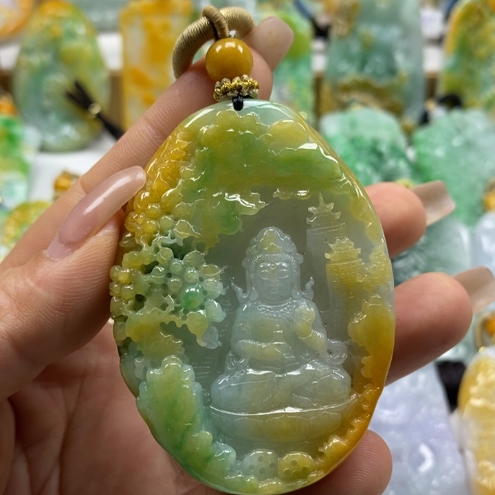 翡翠未镶嵌颈饰天然a货翡翠