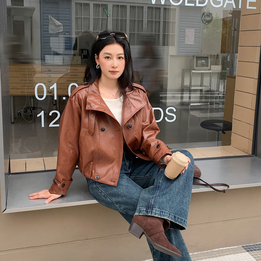 邹先森6702-29杭州品牌加厚韩版新款双排扣百搭立领酷飒设计师