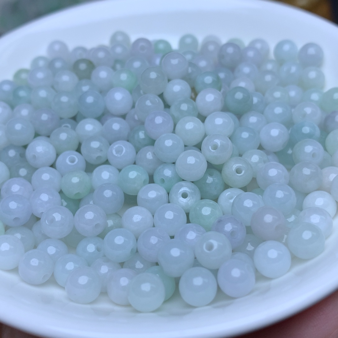 【闪购商品】翡翠手链未镶嵌卡6冰绿白100个
