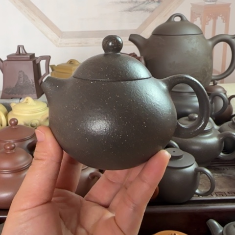 紫砂茶壶梨皮天青170cc