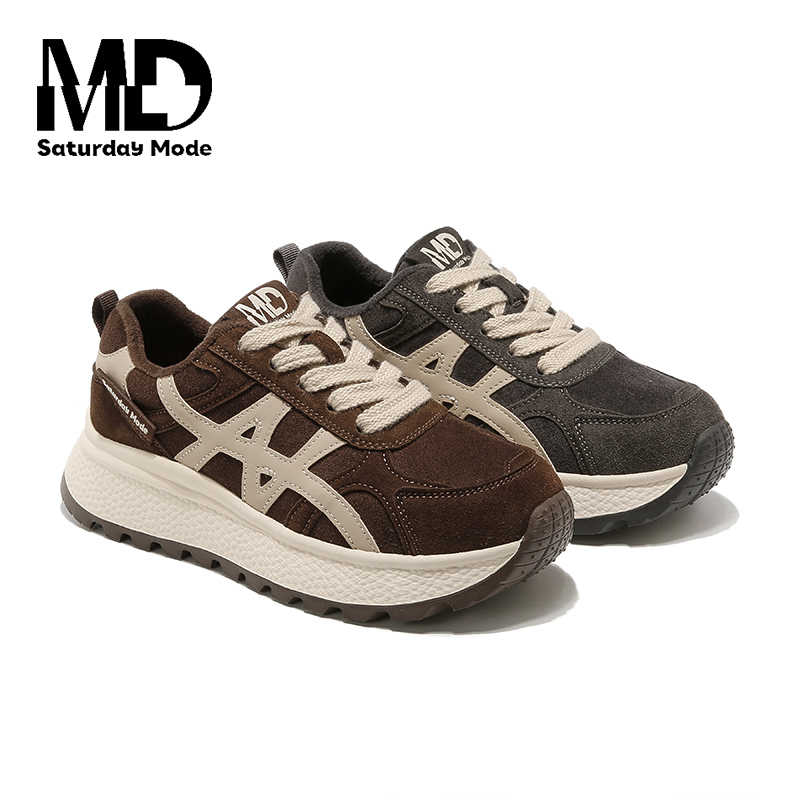 SATURDAYMODE 2025冬季新款轻便加绒潮流复古休闲鞋S0E