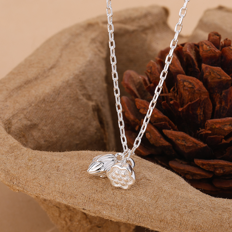 坠链均足银 优雅名族风两世欢气质百搭项链