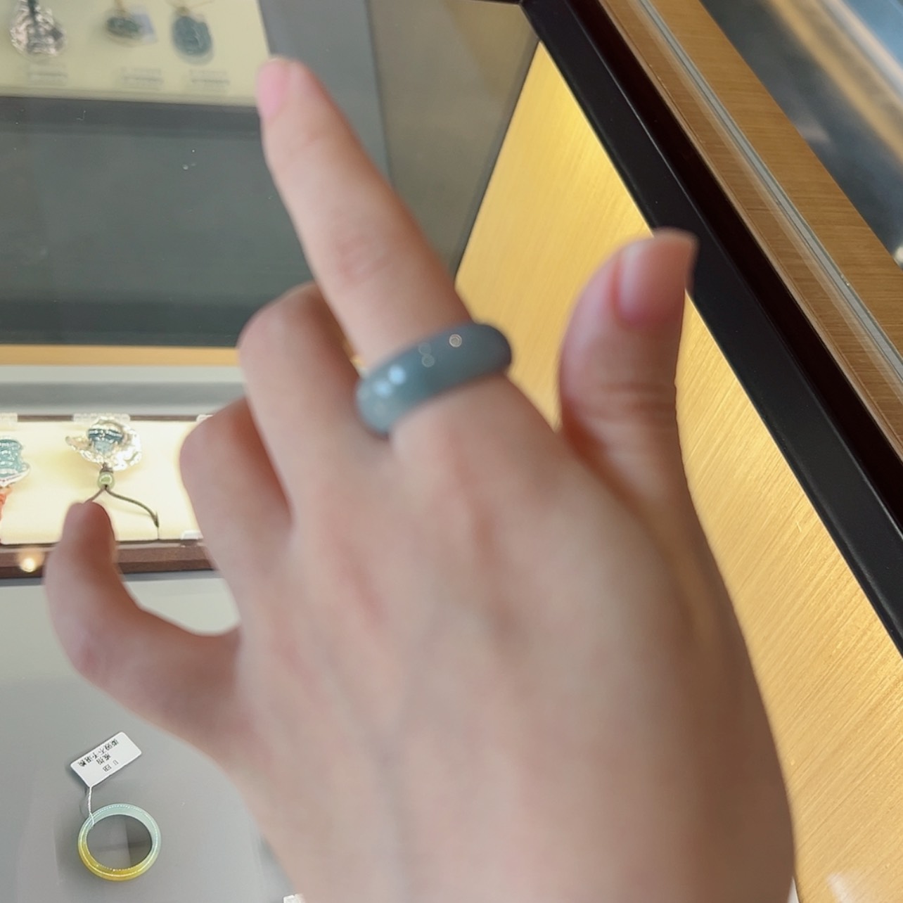 【闪购商品】翡翠戒指未镶嵌危料蓝紫戒圈21