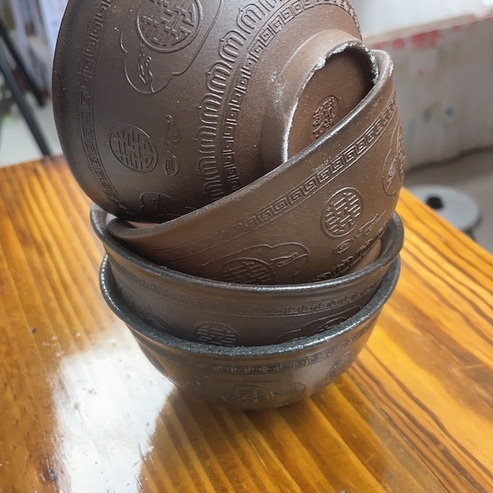 紫砂茶壶处理四个