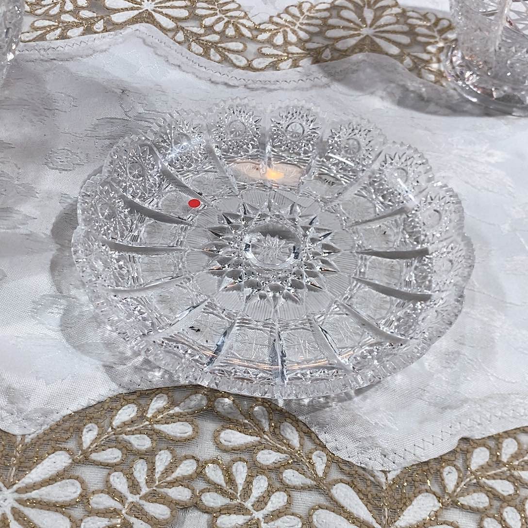 摆件218福利白水晶收纳盘