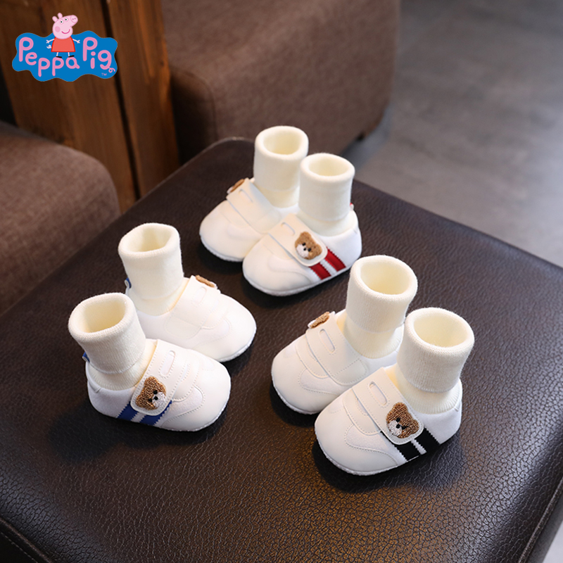 春秋冬季婴儿鞋0-1岁3-6-9个月男女宝宝软底学步新生不掉布鞋袜12