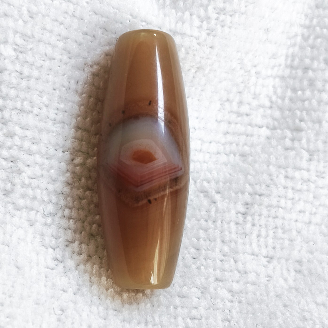 天然缠丝玛瑙小尺风景吊坠