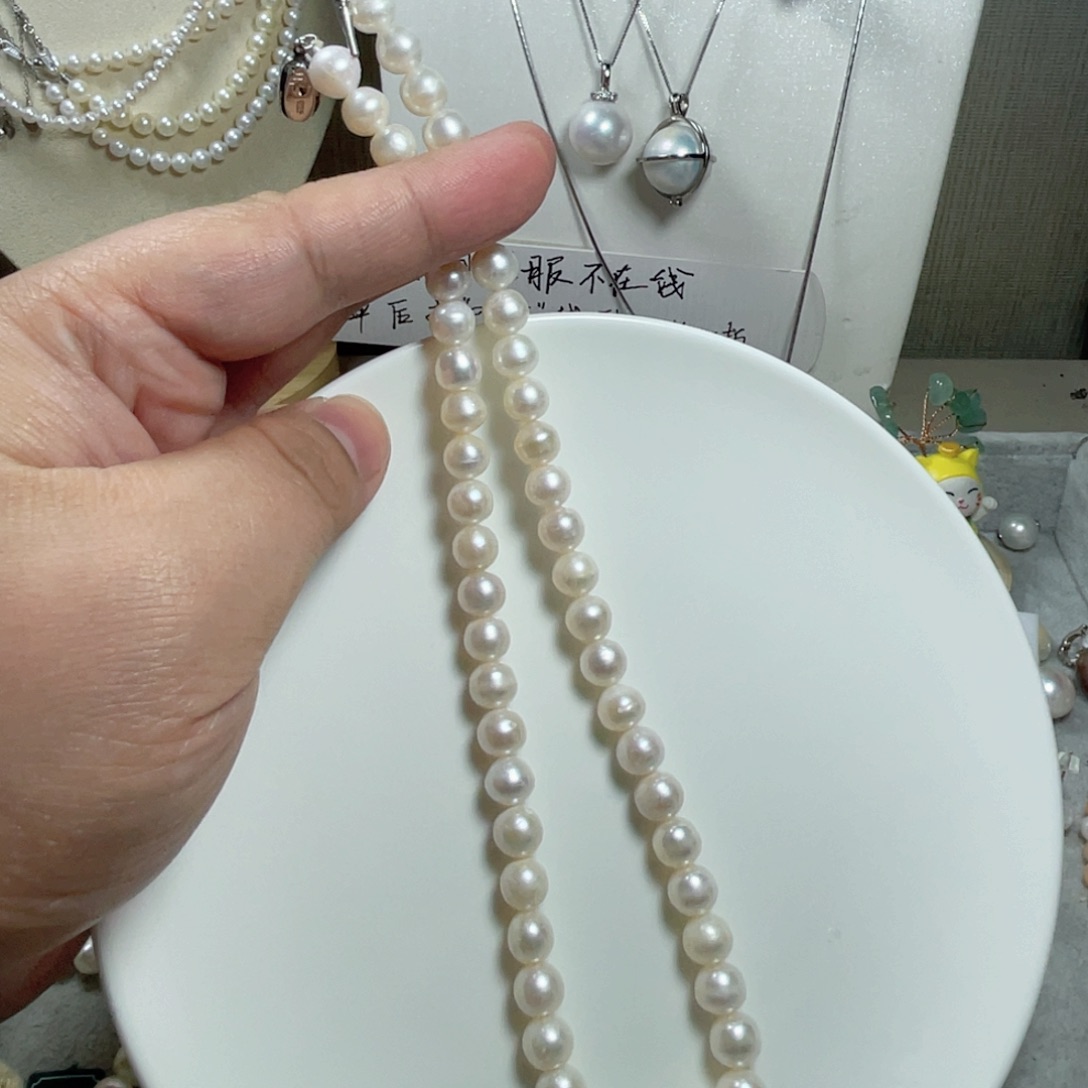 淡水珍珠颈饰14K金镶嵌