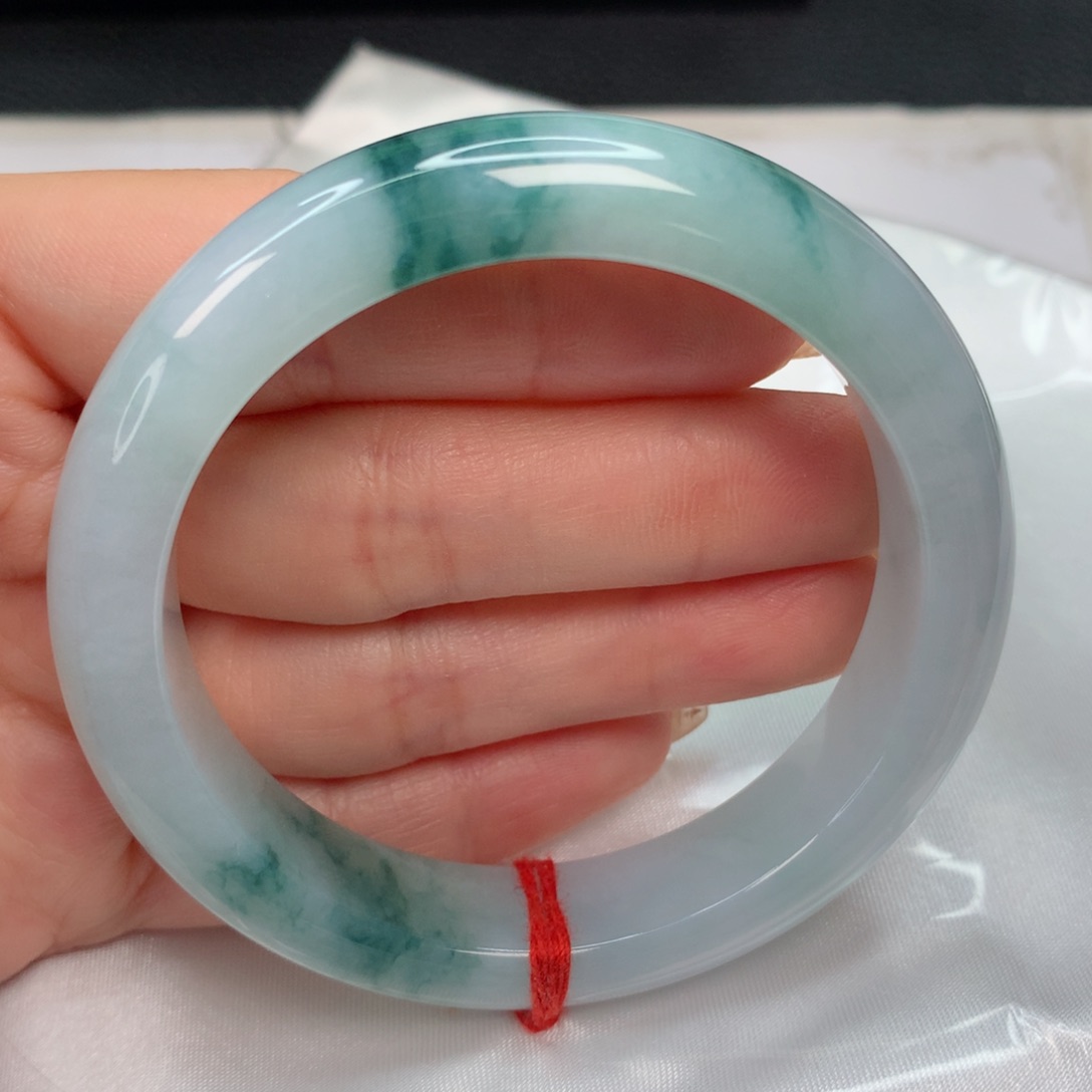 翡翠手镯未镶嵌53-54 飘花