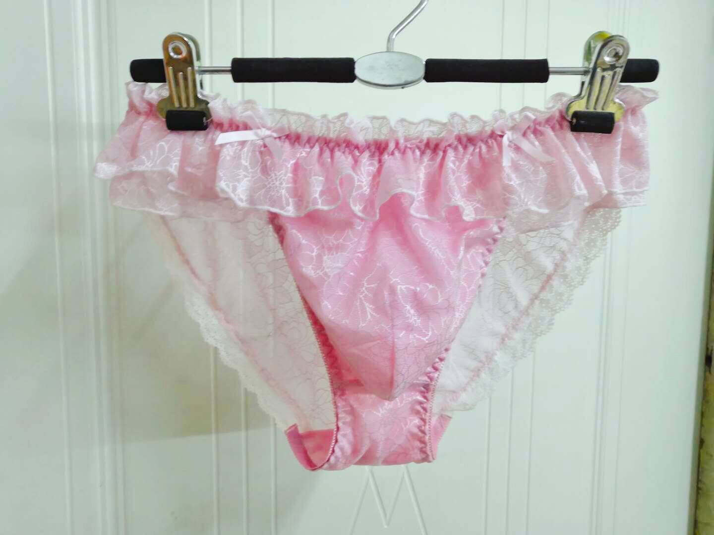 男士性感蕾丝内裤（有囊袋）舒适诱惑女性化伪娘三角裤