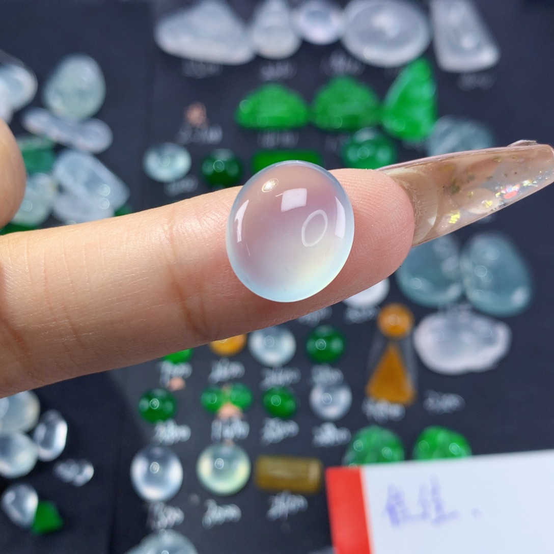 翡翠颈饰未镶嵌纯天然缅甸A货翡翠