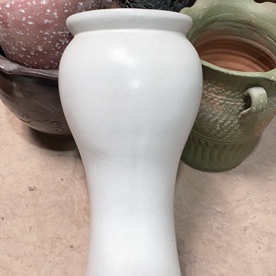 紫砂花盆口18高度43白色