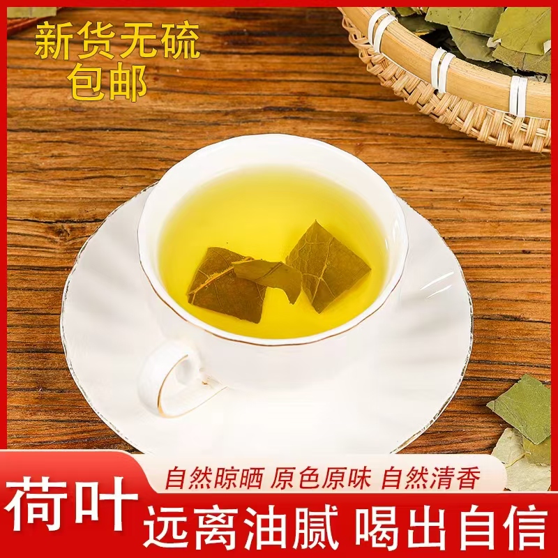 荷叶中草药新鲜无硫天然方片荷叶茶干荷叶片完整无碎