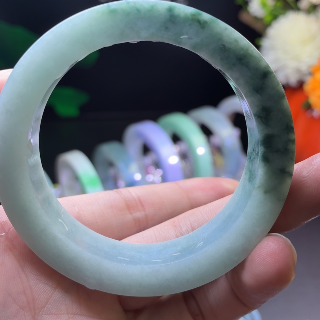 定制翡翠未镶嵌翡翠种老飘花福利价