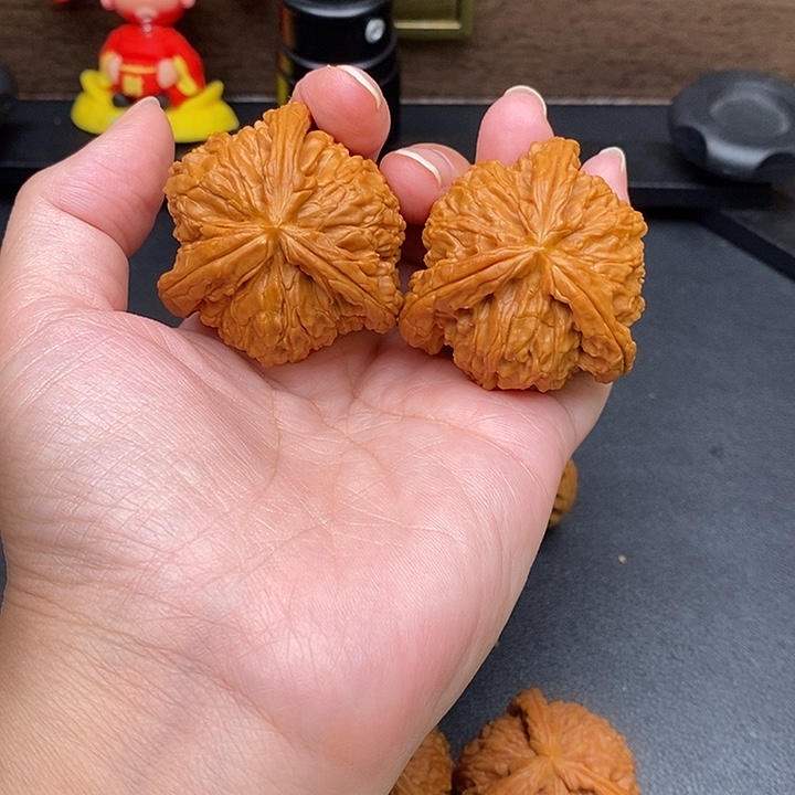 福***禄把件文玩核桃白奔