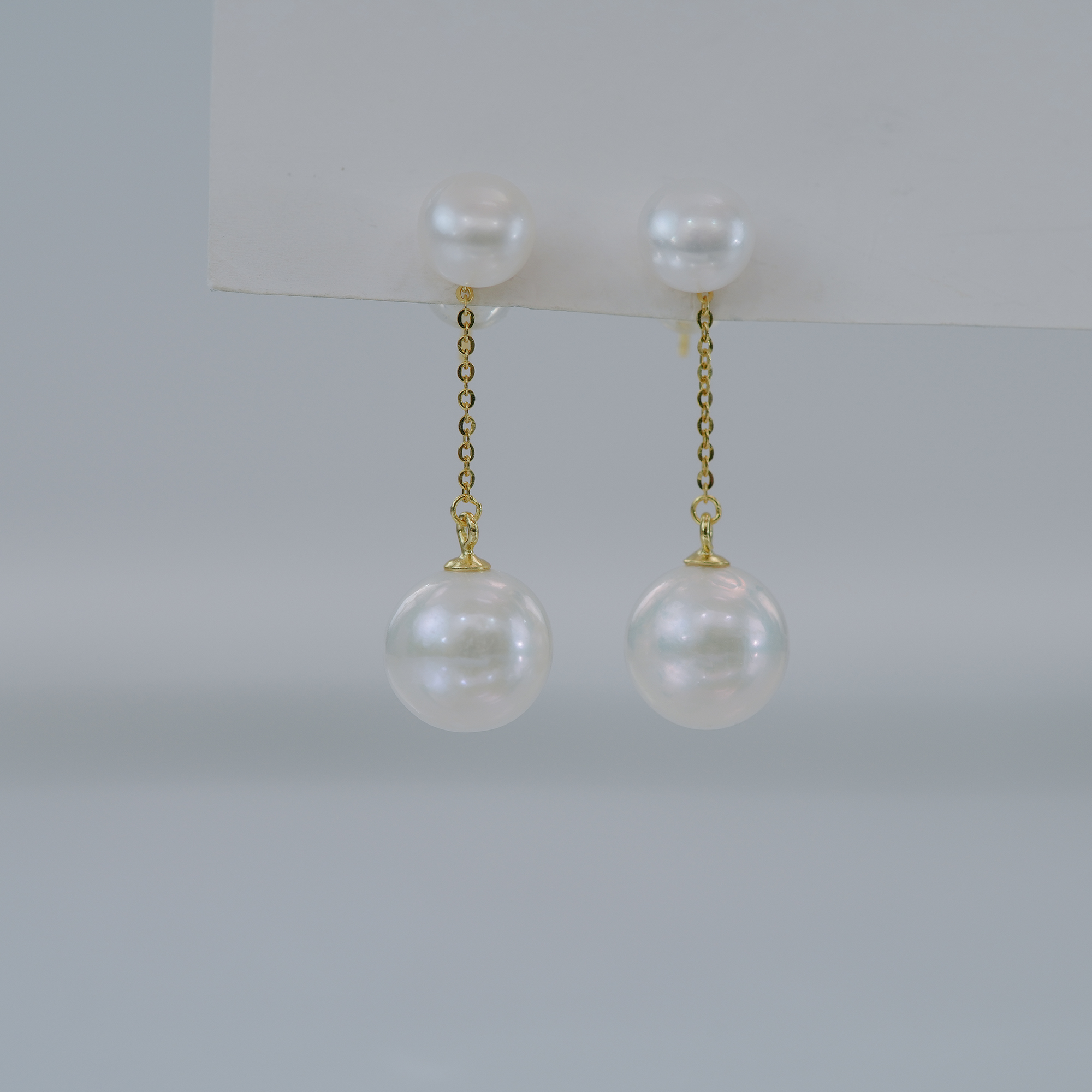 【女神节专享】淡水珍珠S925银两戴灵动款耳线耳坠7-8mm/10-11mm