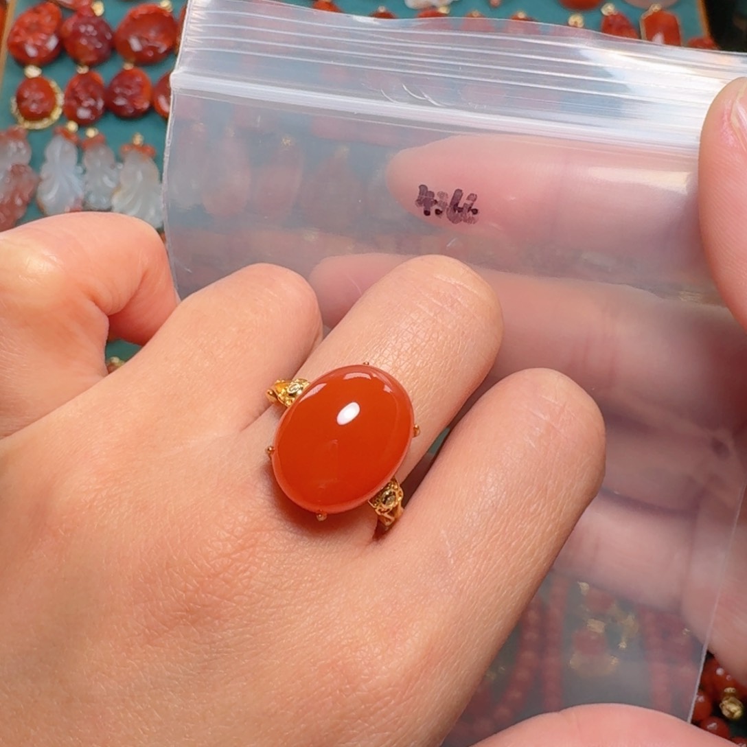 南红玛瑙南红银S925镶嵌