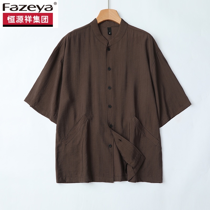 衬衫男装2025年夏季夏季中国风中式休闲宽松薄款高档