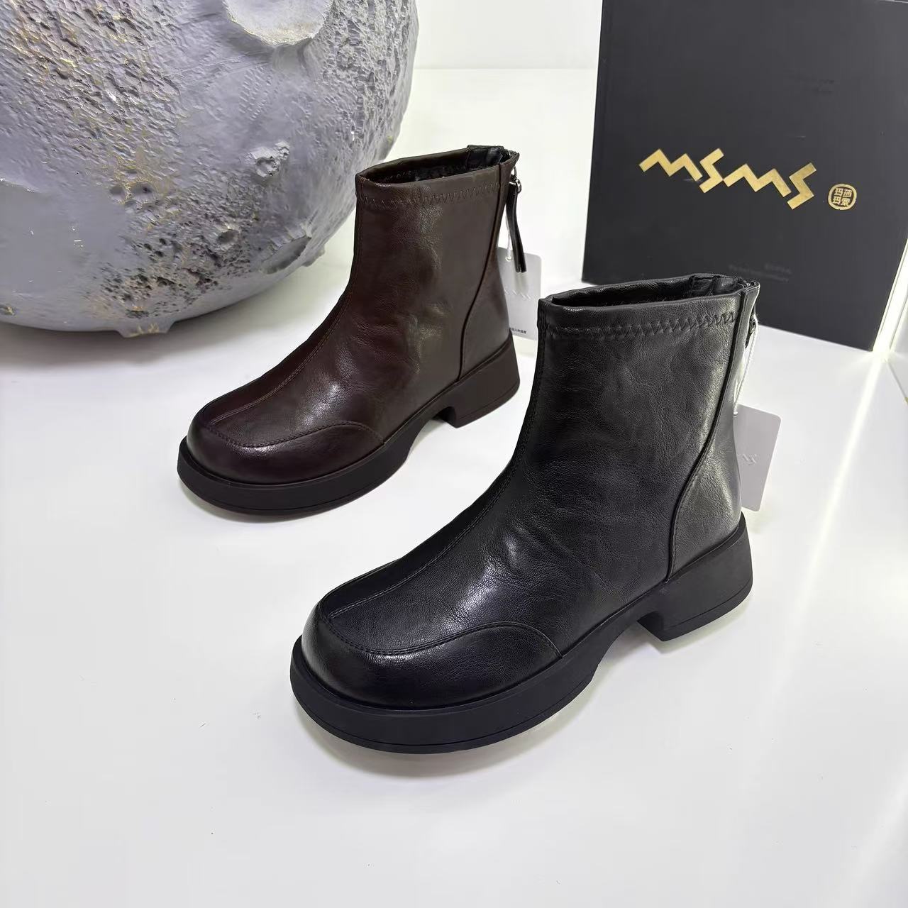 燕子家秋冬新品软软小裸靴