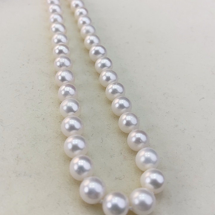 淡水珍珠颈饰银S925镶嵌卡8冷白