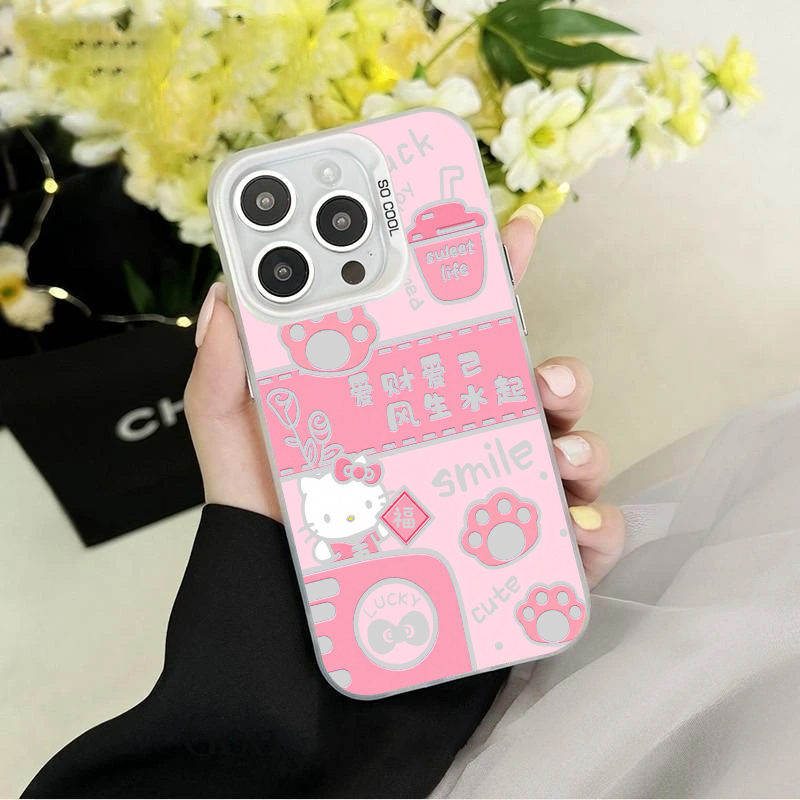 福字蒂彩银壳适用于iPhone苹果17华为QPPQ小米VIVO手机壳