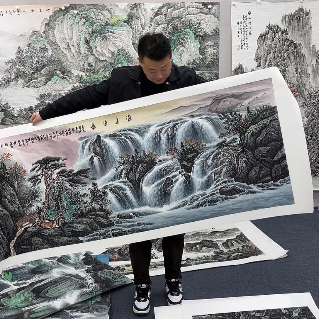 国画国画宣纸纯手绘制作