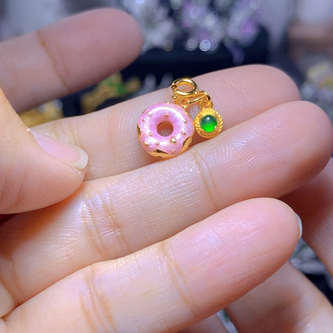 翡翠银S925镶嵌耳饰天然翡翠