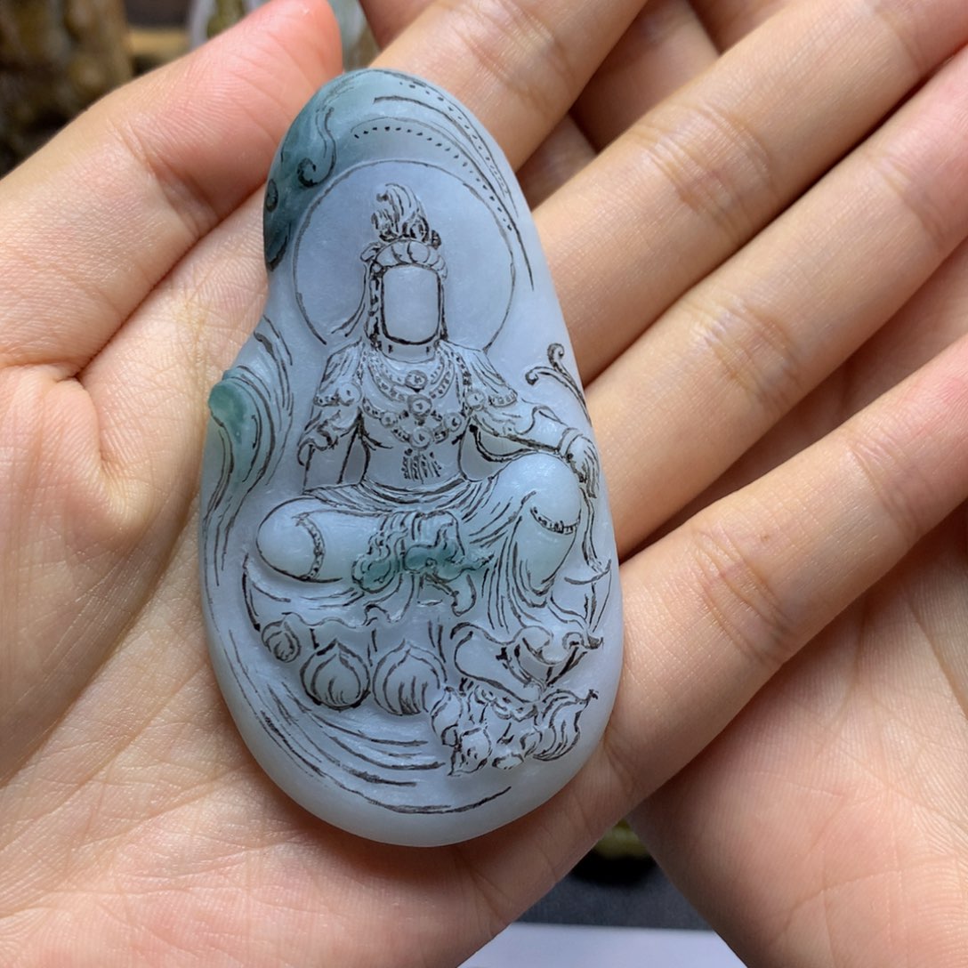 往***风未镶嵌定制翡翠翡翠