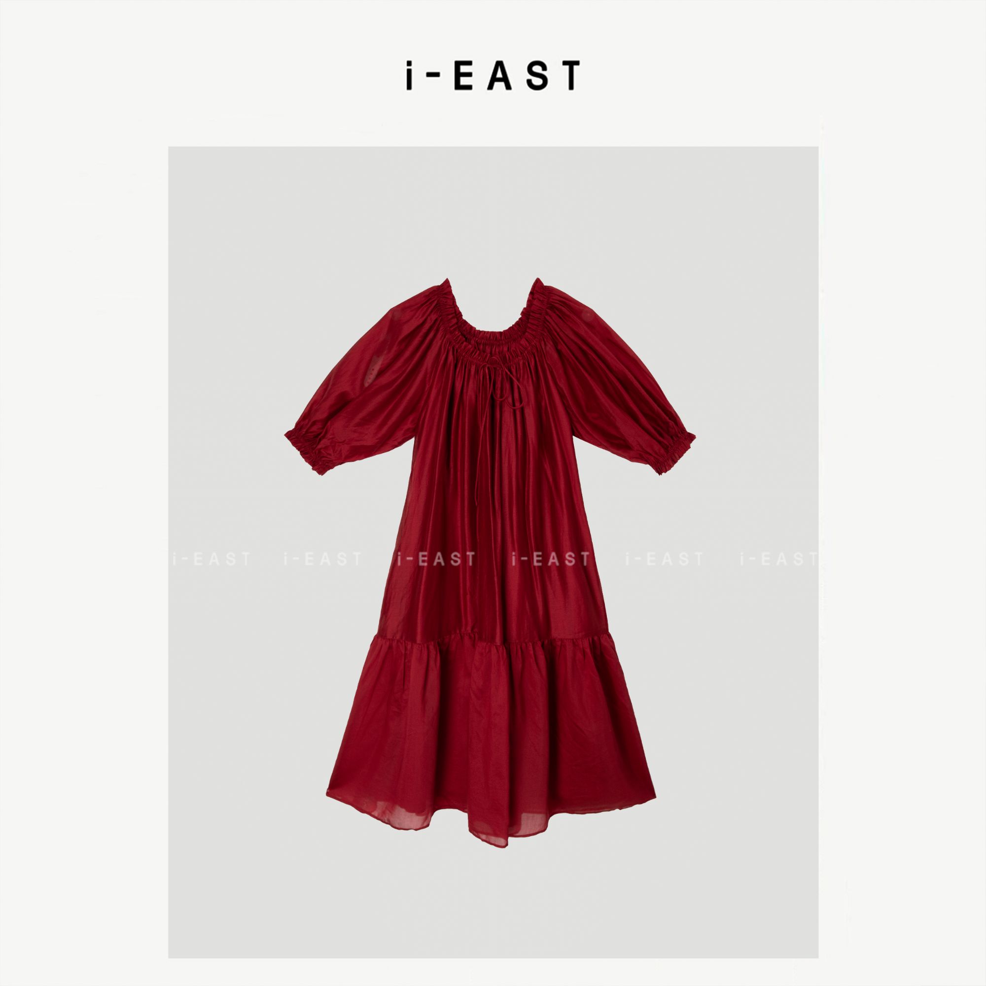 i-EAST 天鹅湖巴黎~法式浪漫气质甜美连衣裙-5X Q13627