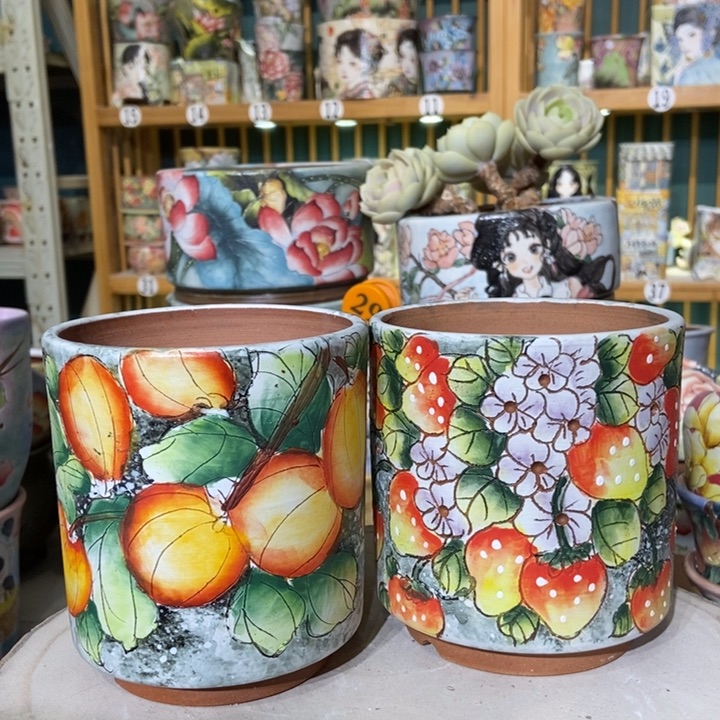 红陶景德镇艺术手绘作品