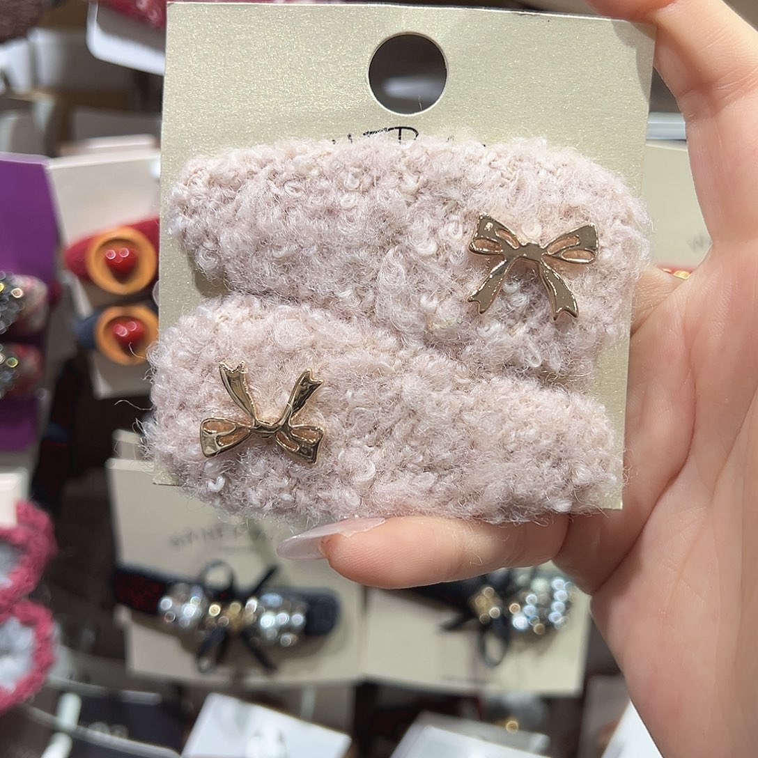 羽毛不锈钢粉色毛毛掰掰夹