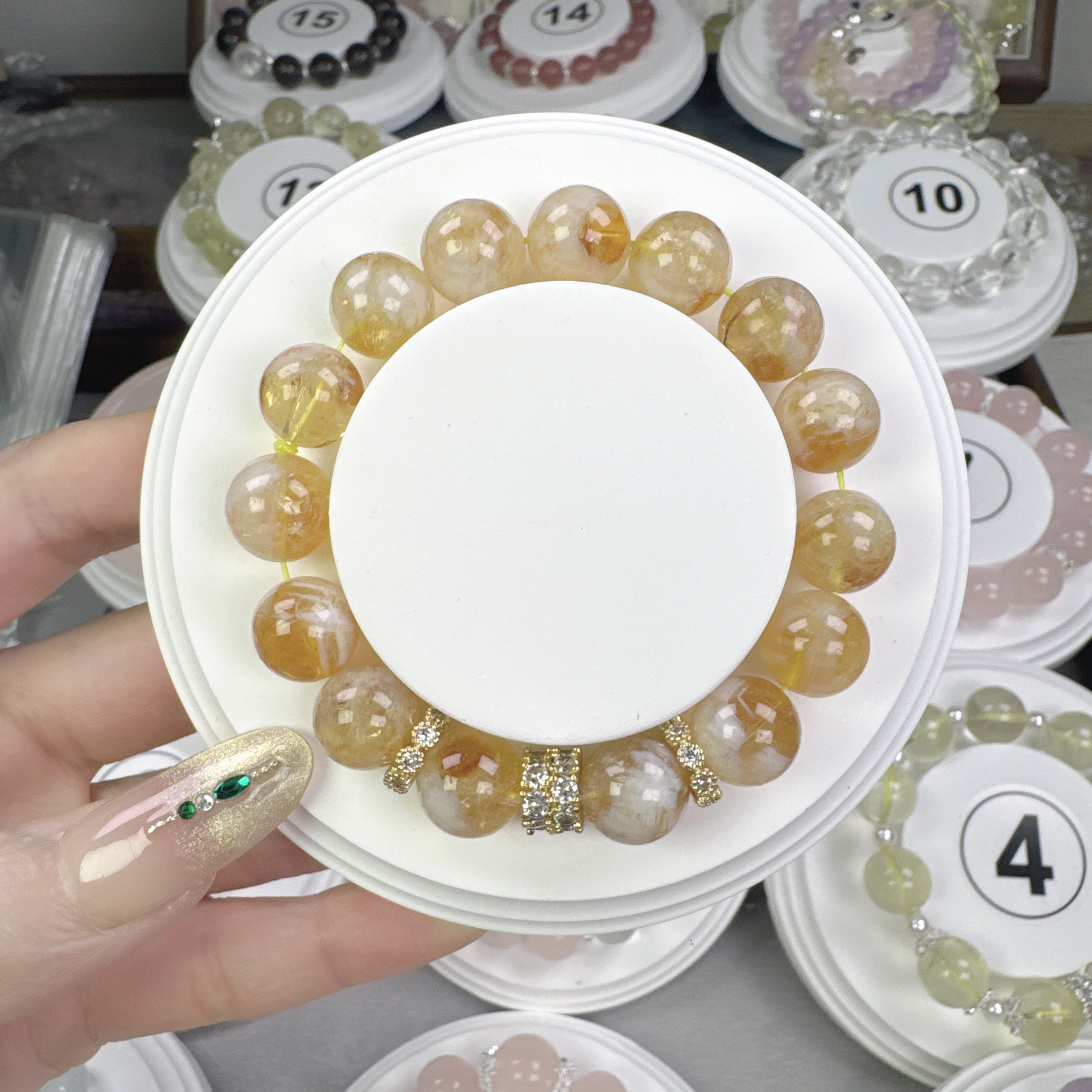 黄塔金水晶手串 卡11➕