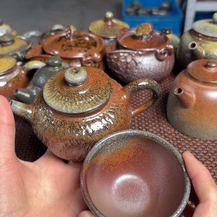 紫砂茶杯手捏鸡心