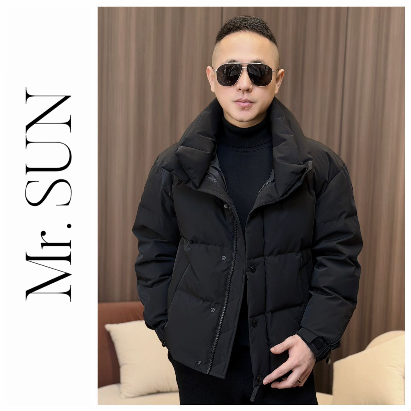 孙先生男装｜设计师款男款羽绒服立领飞行服羽绒服25017