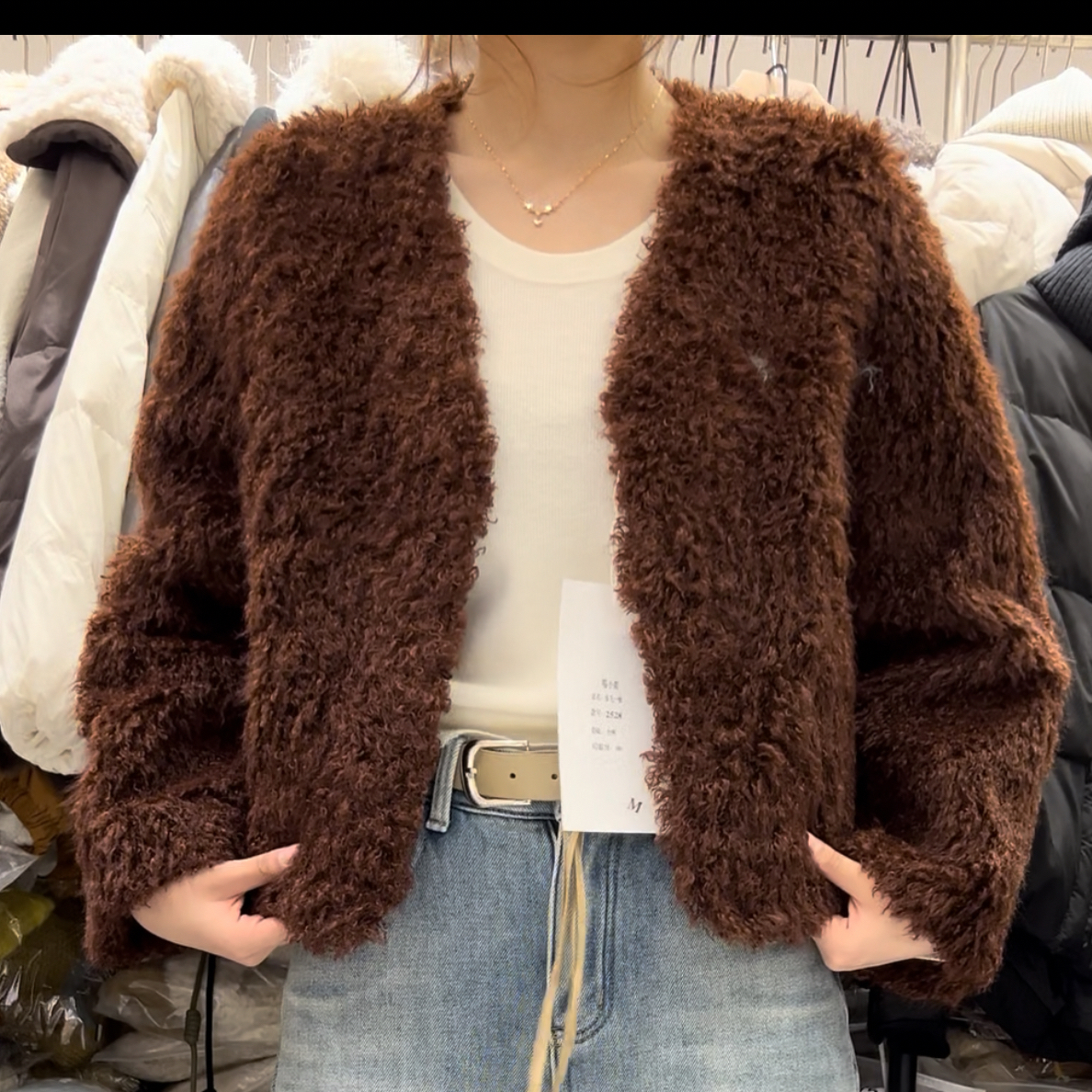 冬季新款泰迪绒新款皮毛一体外套