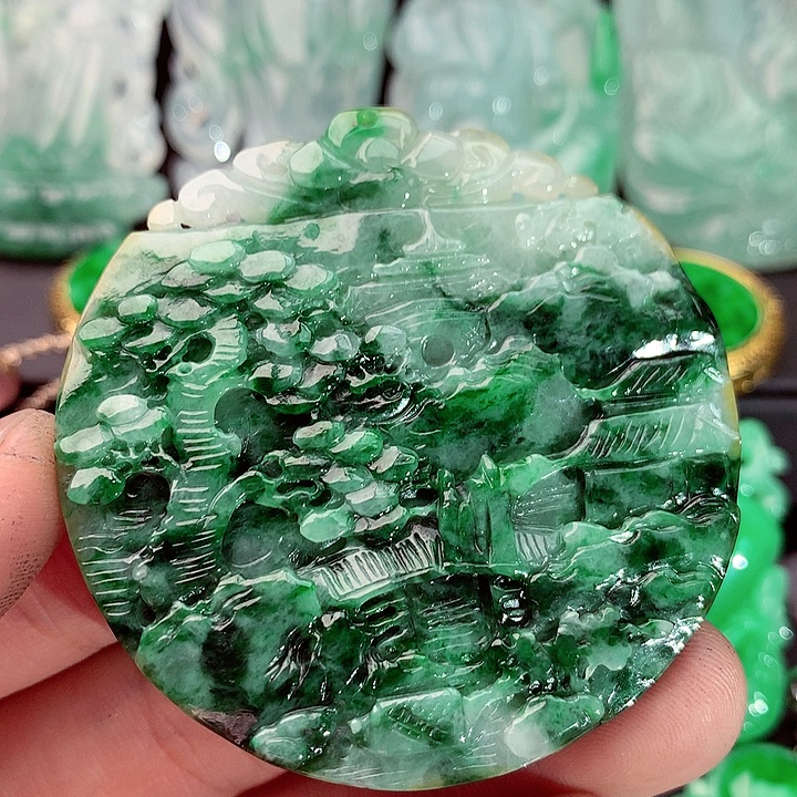 翡翠未镶嵌吊坠(不含链)