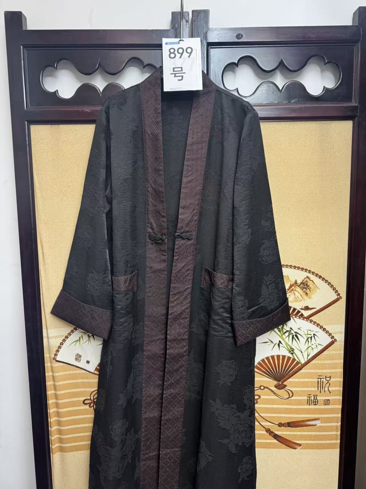 【899】气质休闲风常规宽松型薄款风衣黑色夏季大衣外套女