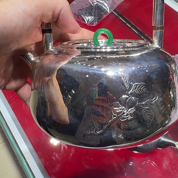 足银足银999银制品摆件壶