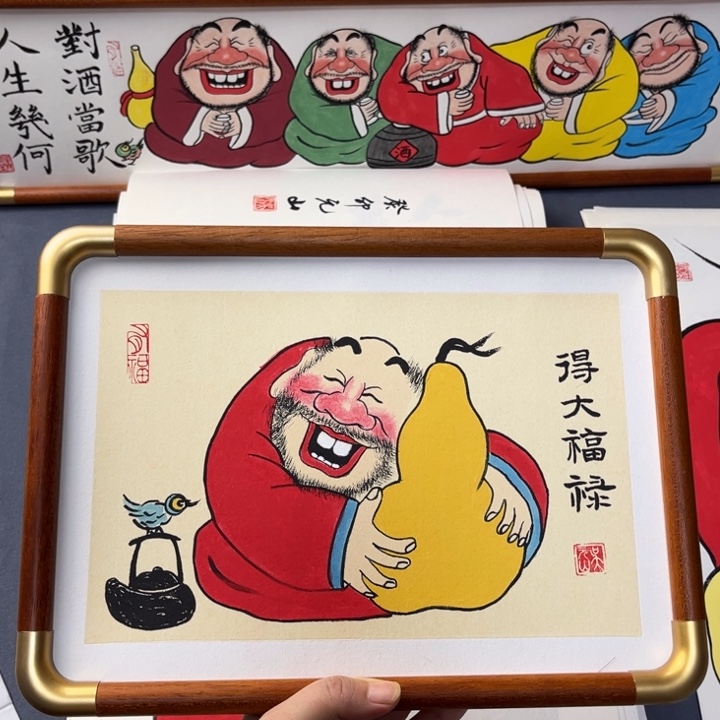 国画纯手绘禅意画作品