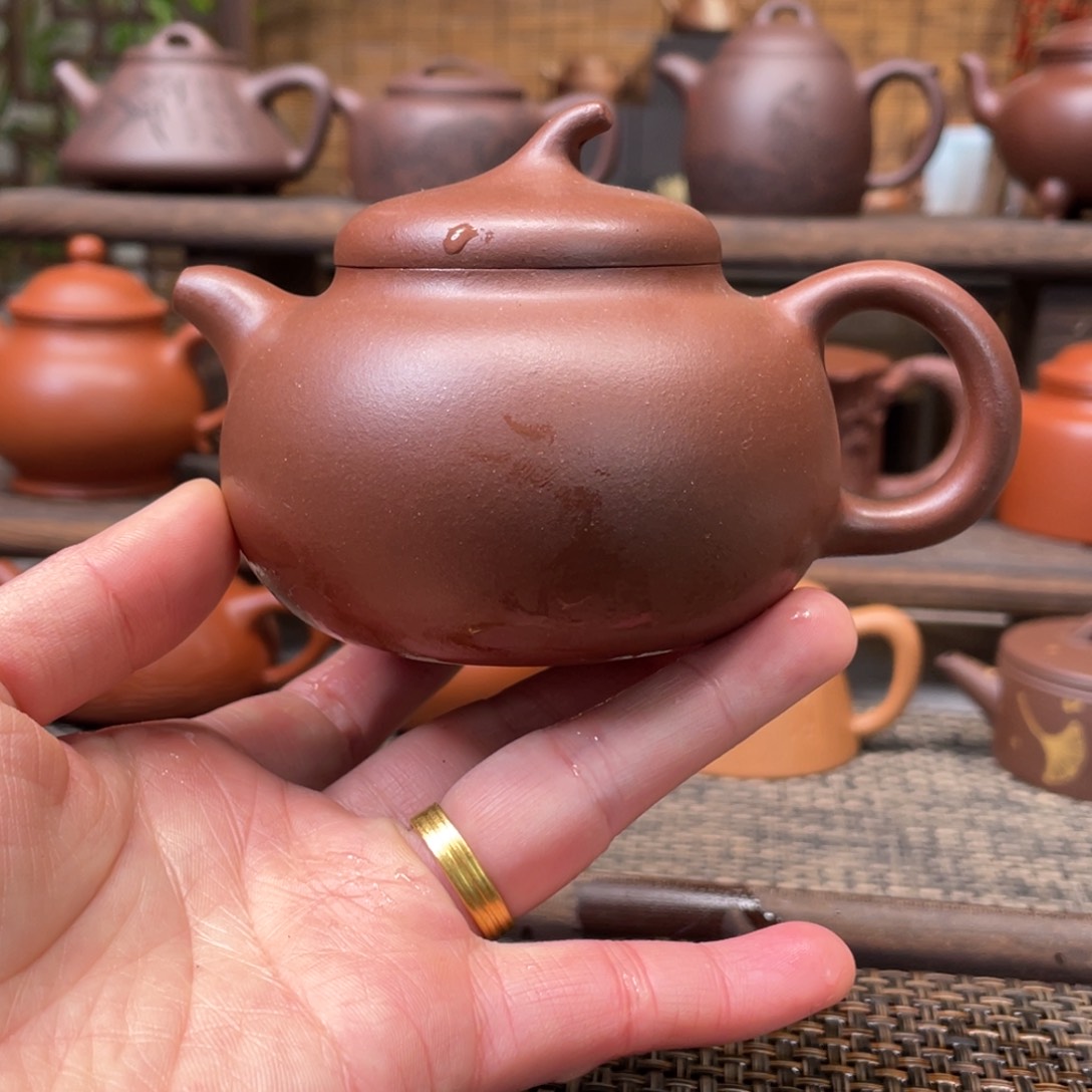 紫砂茶壶宜兴原矿紫砂手工制210