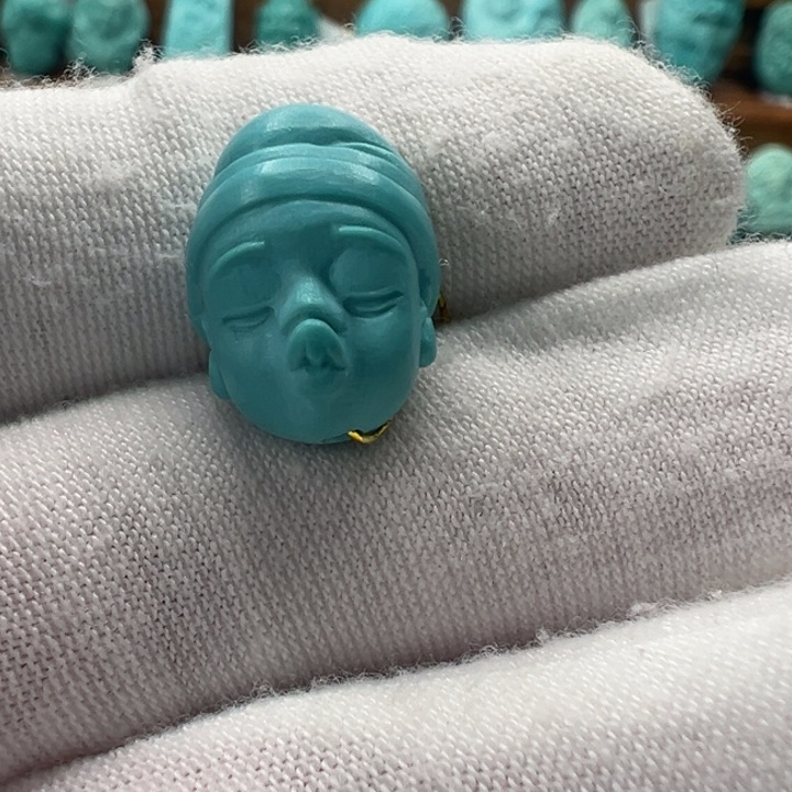 绿松石未镶嵌嘟嘟11.7mm