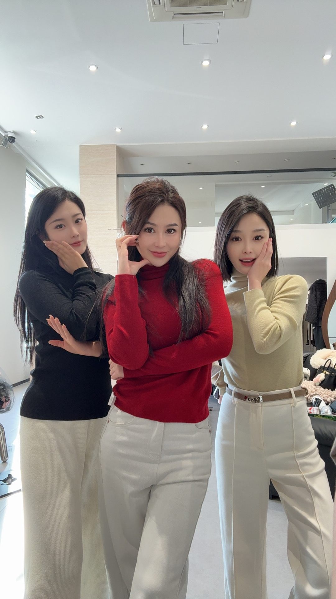 设计师款高领衫圆领毛针织衫