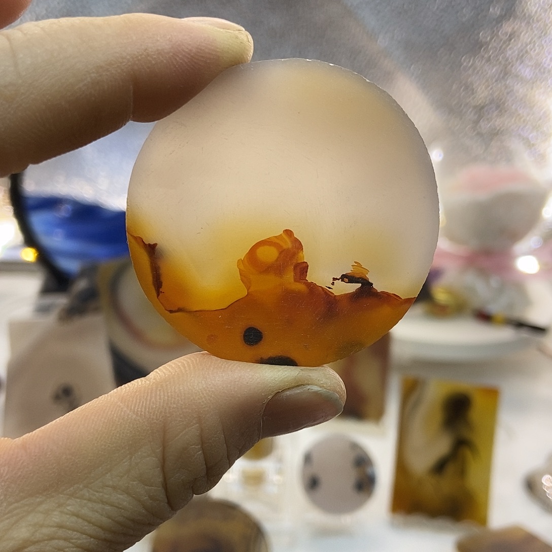 定制玛瑙巴玉玛瑙象形花牌