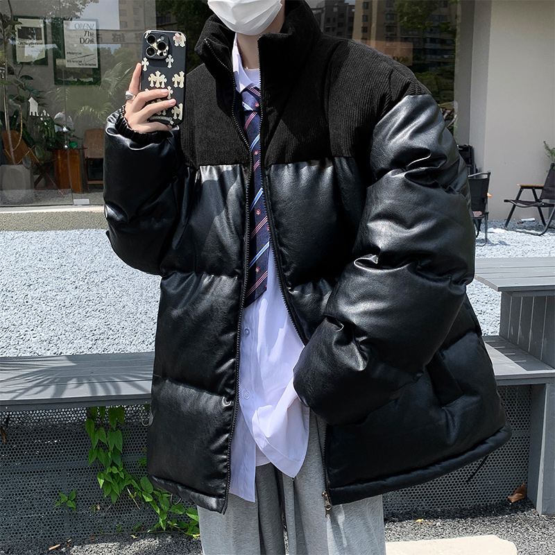 立领免烫收口袖常规保暖棉衣棉服宽松男士港风韩版短款休闲百搭