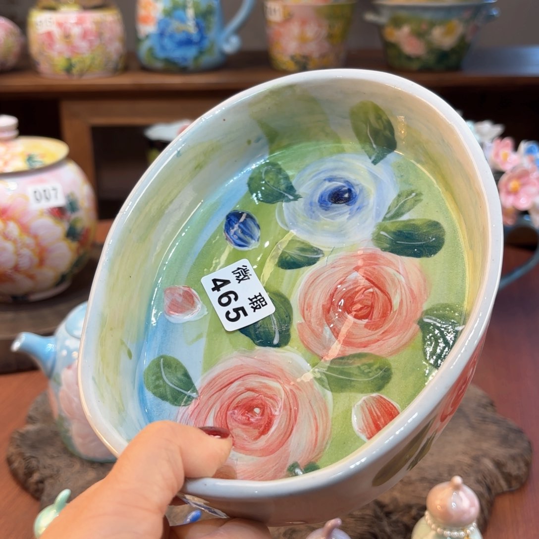 景德镇手绘高温釉下彩陶瓷茶具